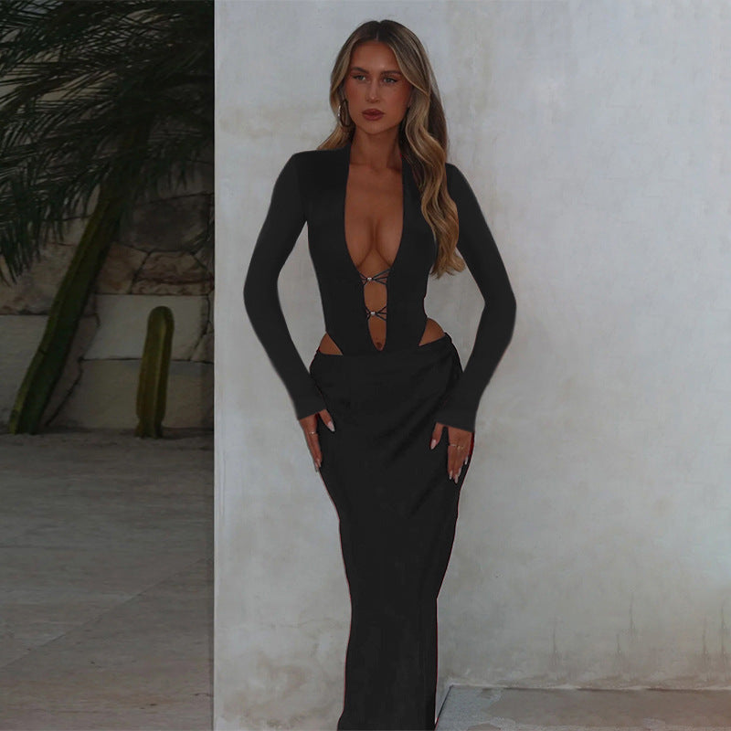 Women’s Hollow Slim Fit Maxi Dress | Fashion | Party | Evening