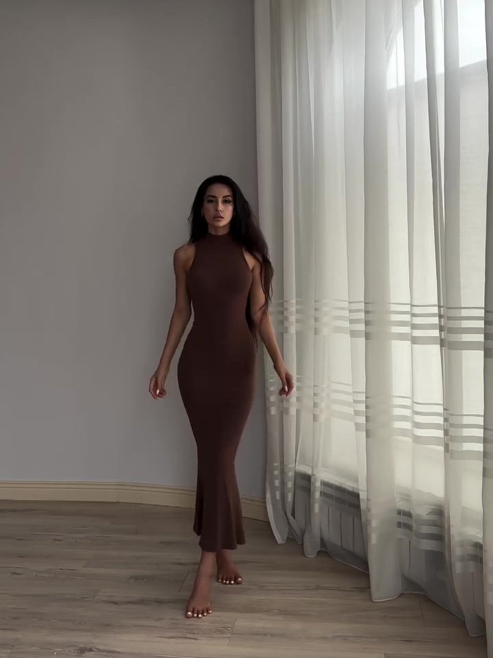 Women’s Sleeveless Slim Fit Maxi Dress | Solid Color | Elegant | Party