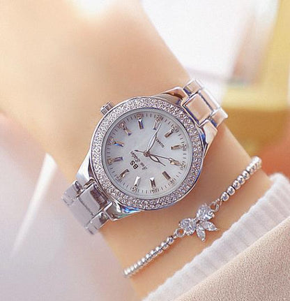Women’s Full Diamond Quartz Watch Set | Luxury | Elegant | Fashion