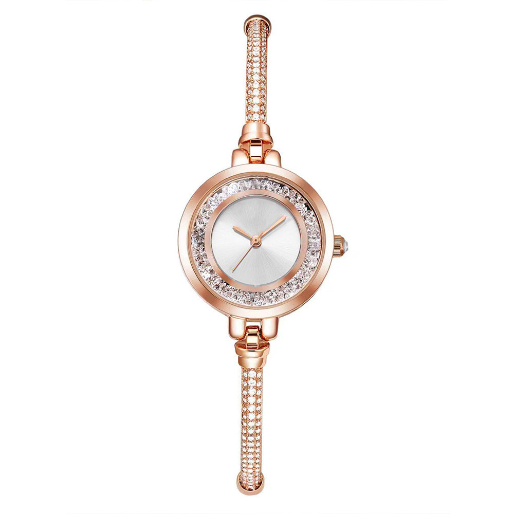 Women’s Thin Strap Quartz Watch | Rhinestone | Elegant | Adjustable