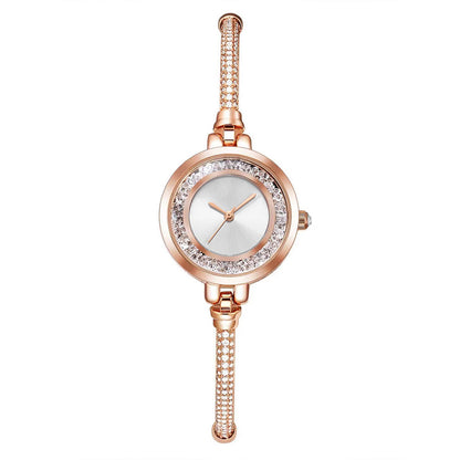 Women’s Thin Strap Quartz Watch | Rhinestone | Elegant | Adjustable