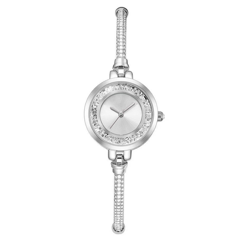 Women’s Thin Strap Quartz Watch | Rhinestone | Elegant | Adjustable