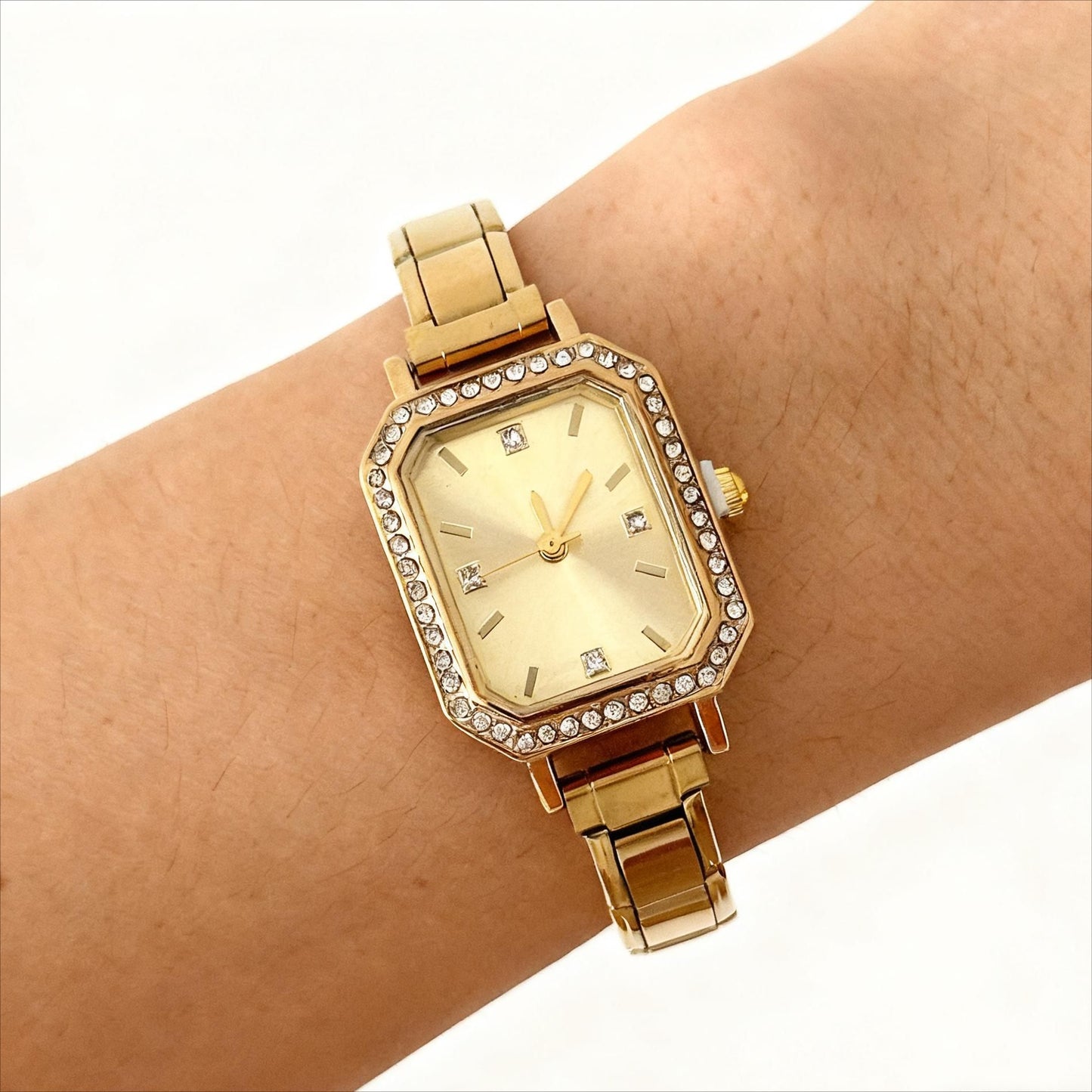 Women’s Square Diamond Look Quartz Watch | Stylish | Elegant | Customizable
