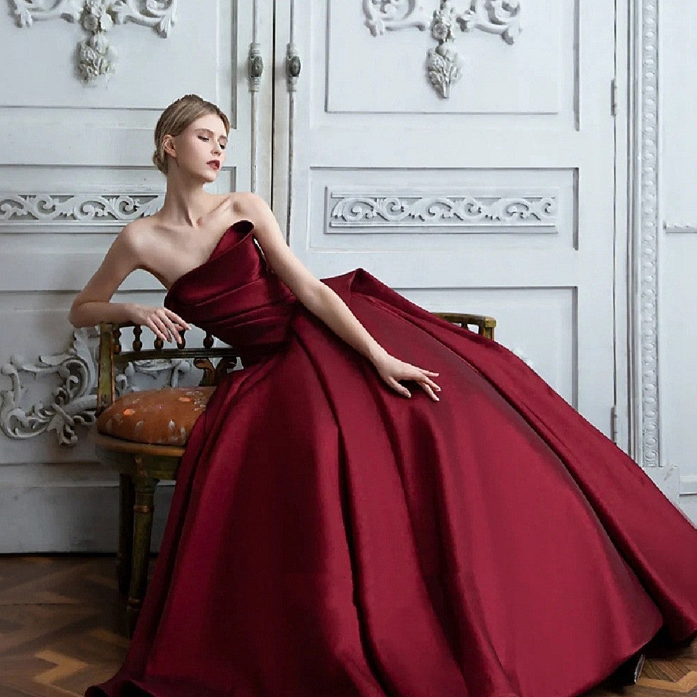 Women’s Dress | Burgundy | Vintage | Elegant