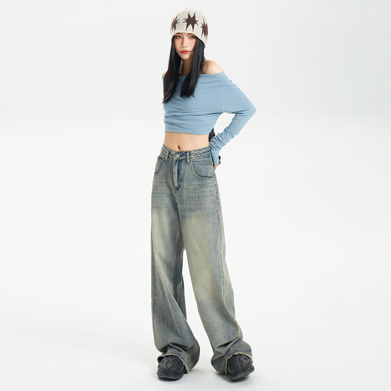 Women’s Distressed Jeans Bottoms | Streetwear | Casual | Retro