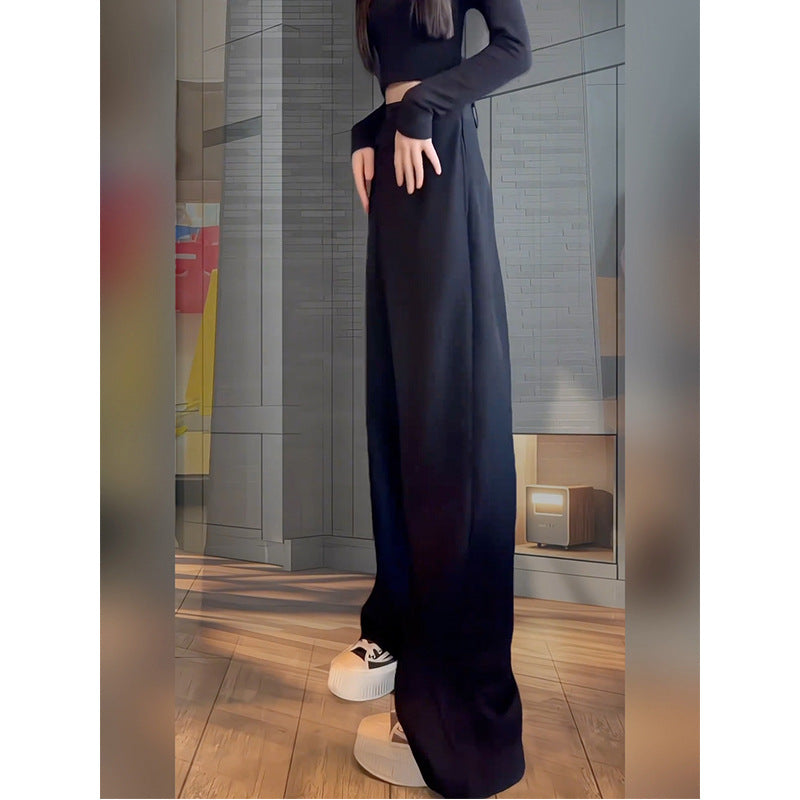Women’s Wide Leg Straight Pants Bottoms | Loose Fit | Versatile | Casual