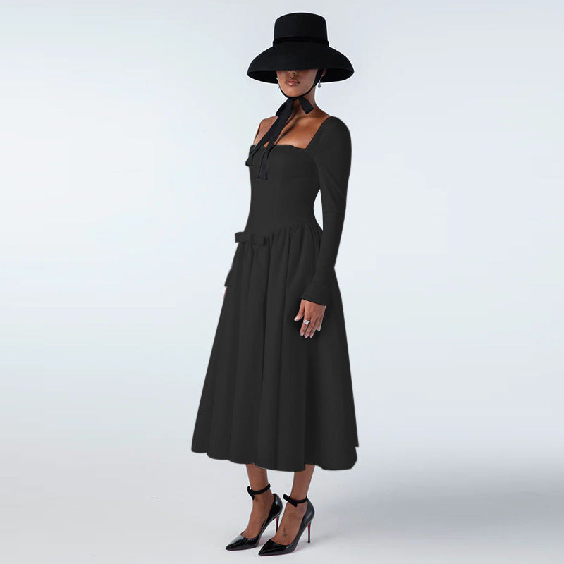Women’s Square Collar Maxi Dress | Elegant | Fashion | Chic