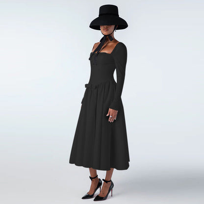 Women’s Square Collar Maxi Dress | Elegant | Fashion | Chic