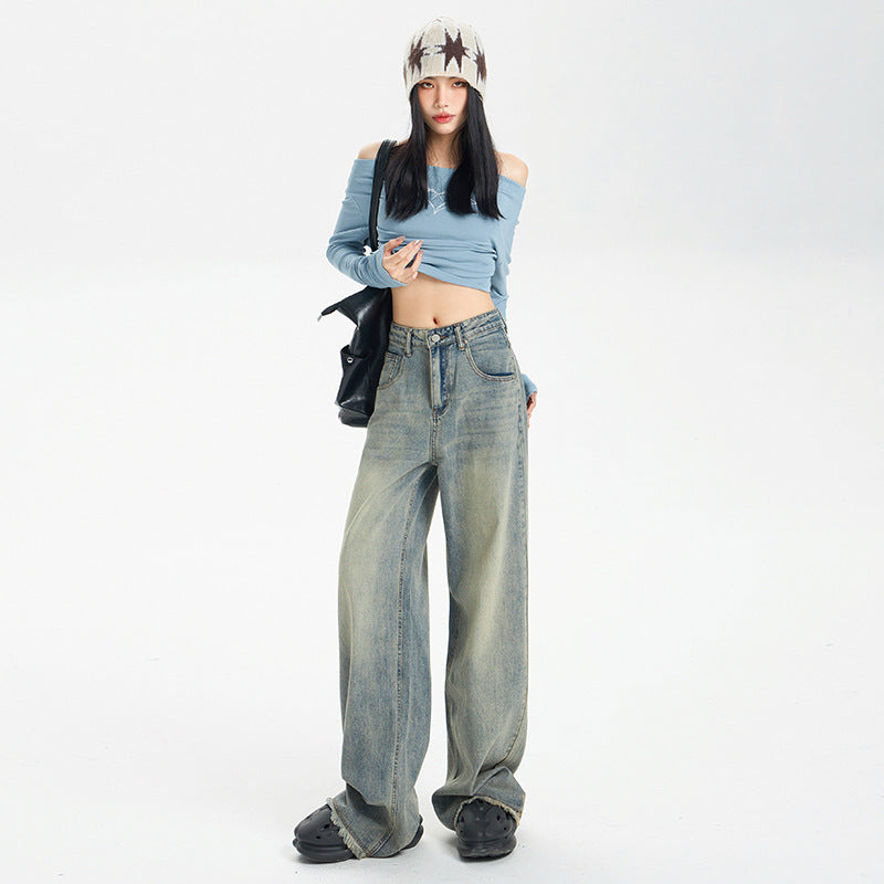 Women’s Distressed Jeans Bottoms | Streetwear | Casual | Retro