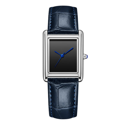 Women’s Square Quartz Watch | Leather Strap | Casual | Waterproof