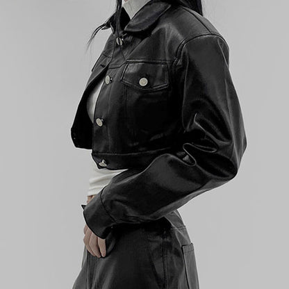 Women’s Leather Biker Jacket Outerwear | Autumn | Casual | Streetwear