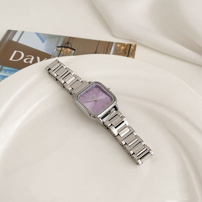 Women’s Retro Square Quartz Watch | Steel Strap | Elegant | Minimal