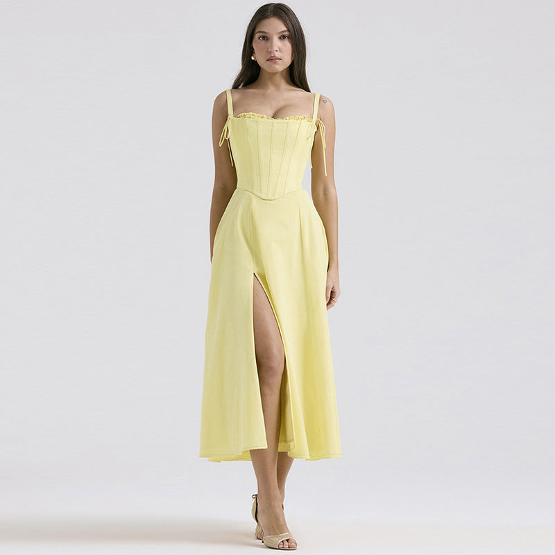 Women’s Split Sling Maxi Dress | Elegant | Fashion | Summer