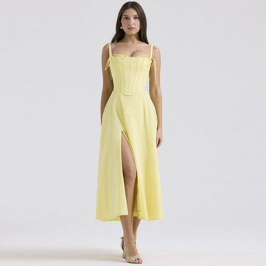 Women’s Split Sling Maxi Dress | Elegant | Fashion | Summer